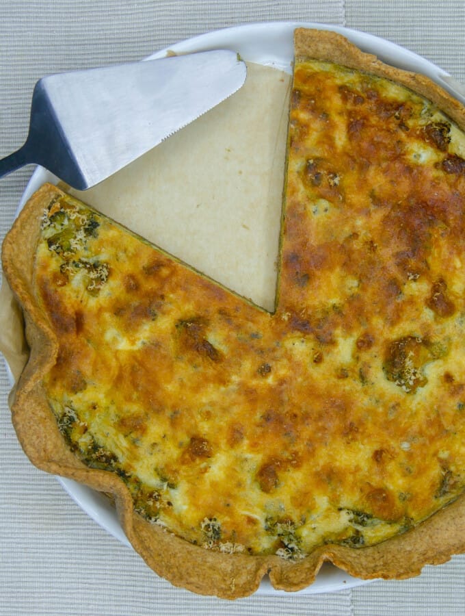 Tarte aux brocolis et au Roquefort