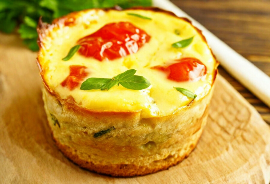 Flan de courgettes et de tomates