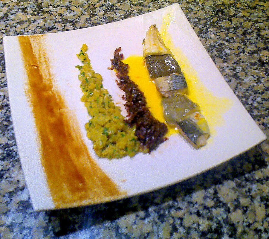 Duo de poissons grillé à l’émulsion de mandarine