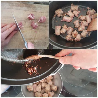 Fricot de Sanguins et de saucisses – Instruction 0 Fricot de Sanguins et de saucisses - Instruction 0