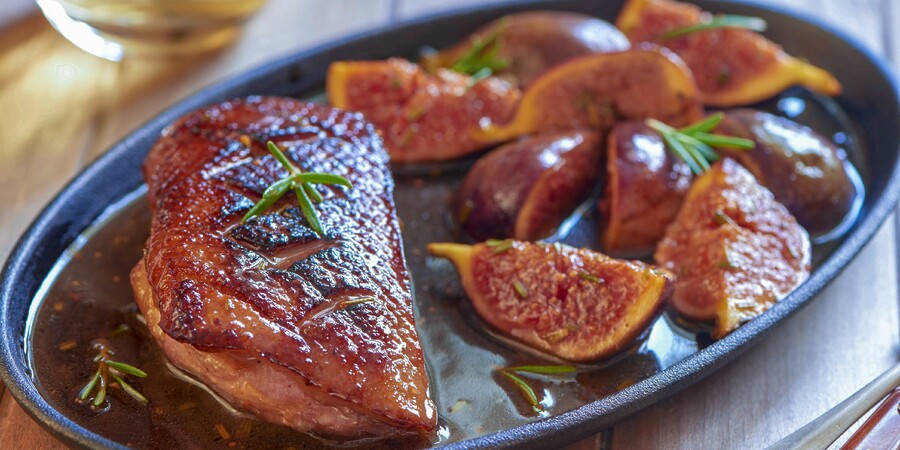 Magret grillé sauce aux figues