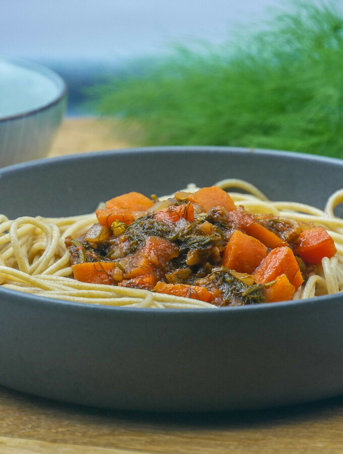 Spaghetti aux feuilles de fenouil