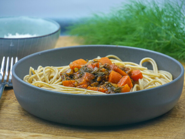 Spaghetti aux feuilles de fenouil