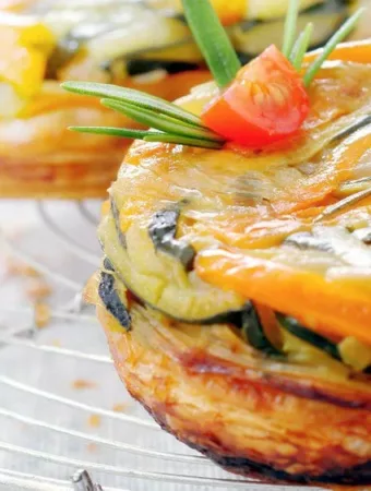 Tatin au chèvre et légumes d’été