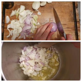 Velouté de Panais, mousse de curry et chorizo - Instruction 1