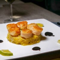 Noix de Saint-Jacques au caramel balsamique, écrasée de céleri-rave - Galerie 0