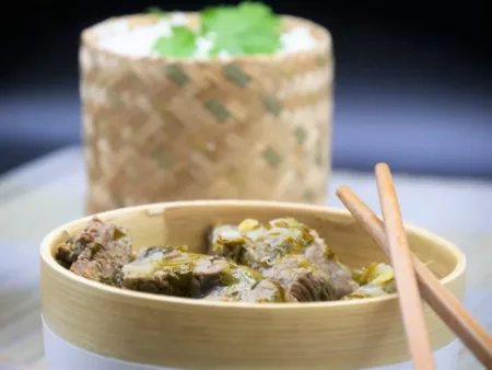 Curry de boeuf coriandre et citron vert