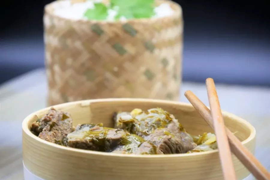 Curry de boeuf Thaï, coriandre et citron vert