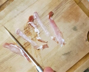 Velouté de topinambours au bacon
