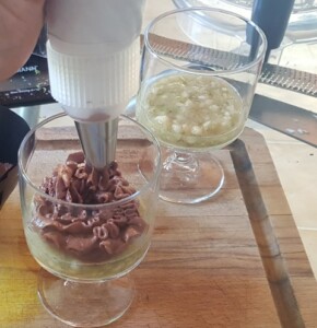 Verrine crumble, chocolat, banane au citron vert - Instruction 12