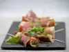 Roulés de jambon de Bayonne, fromage frais et herbes Roulés de jambon de Bayonne, fromage frais et herbes