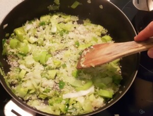 Risotto poireau, brebis, olives - Instruction 4