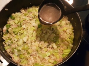 Risotto poireau, brebis, olives - Instruction 6