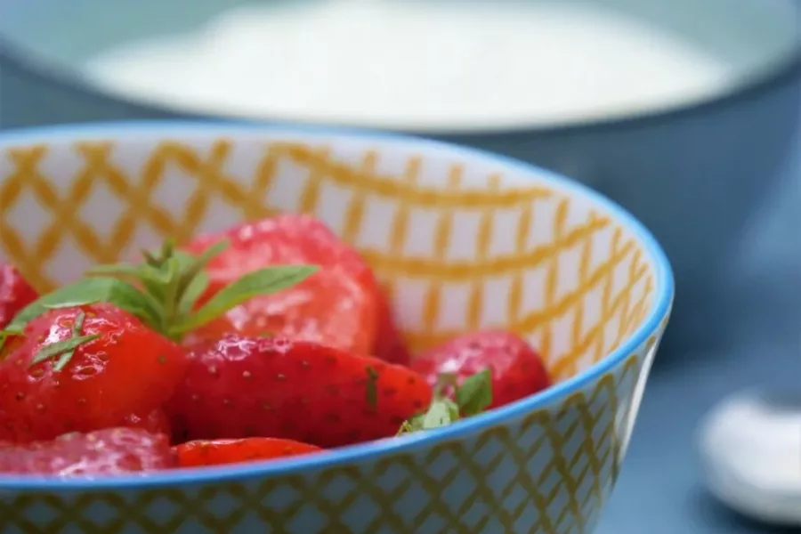 Salade de fraises citron-verveine