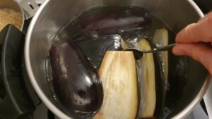 Aubergines farcies à la Féta - Instruction 1