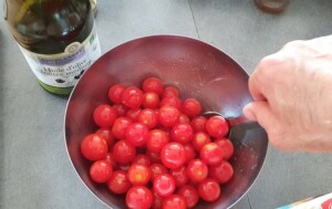 Tomates cerises confites - Instruction 1