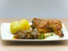 Poulet mijoté aux olives vertes Poulet mijoté aux olives vertes