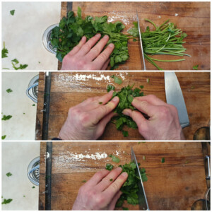 Croquettes aux oignon nouveaux, champignons et tofu - Instruction 4