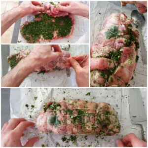 Epaule d’agneau roulée, oignons nouveaux – Instruction 5 Epaule d’agneau roulée, oignons nouveaux - Instruction 5