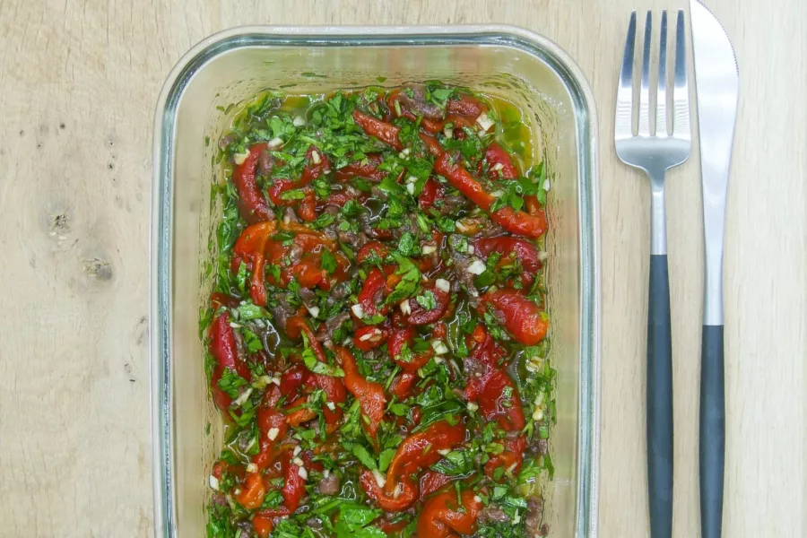 Poivrons grillés aux anchois