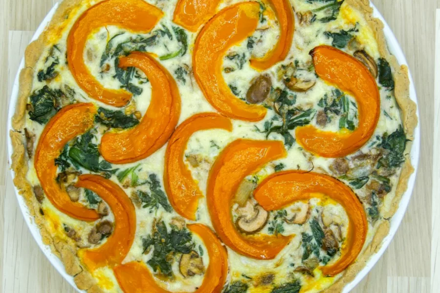 Tarte paysanne potimarron épinards