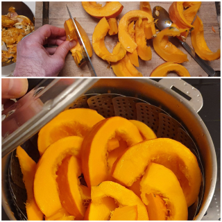 Tarte potimarron épinards - Instruction 1