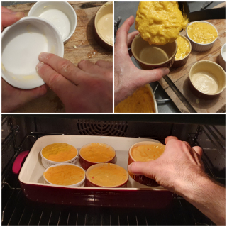 Flan de Potimarron en ramequin, sauce au fromage - Instruction 7