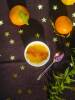 Panna-cotta au lait d’amande, Clémentine rôtie Panna-cotta au lait d’amande, Clémentine rôtie