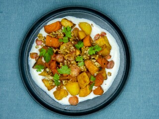 Légumes rôtis, sauce au tahin