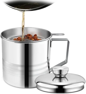 récipient filtrant pour huile de friture