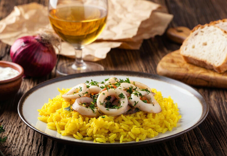 Encornets au vin blanc
