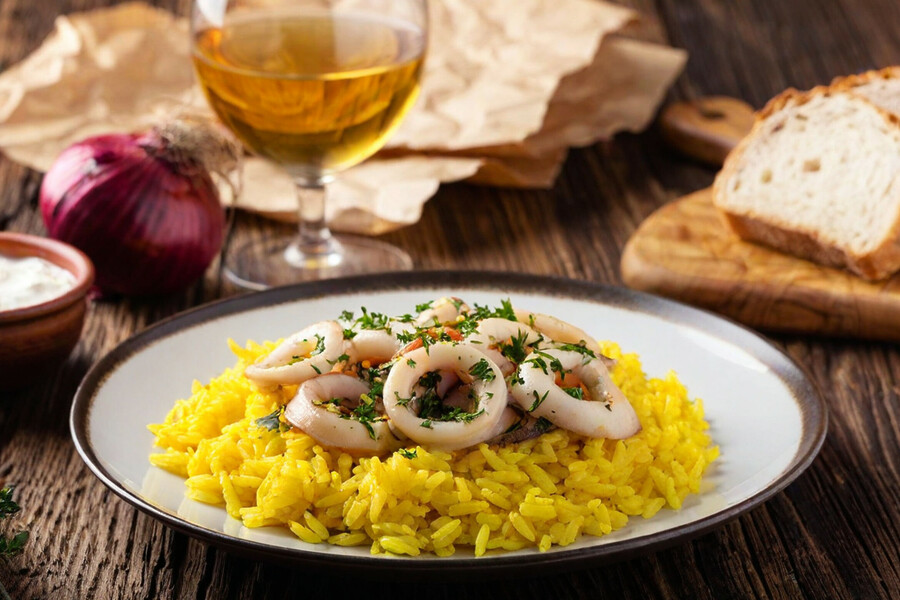 Encornets au vin blanc