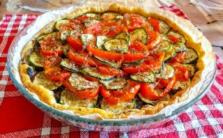 Tarte bayadère aux légumes d’été