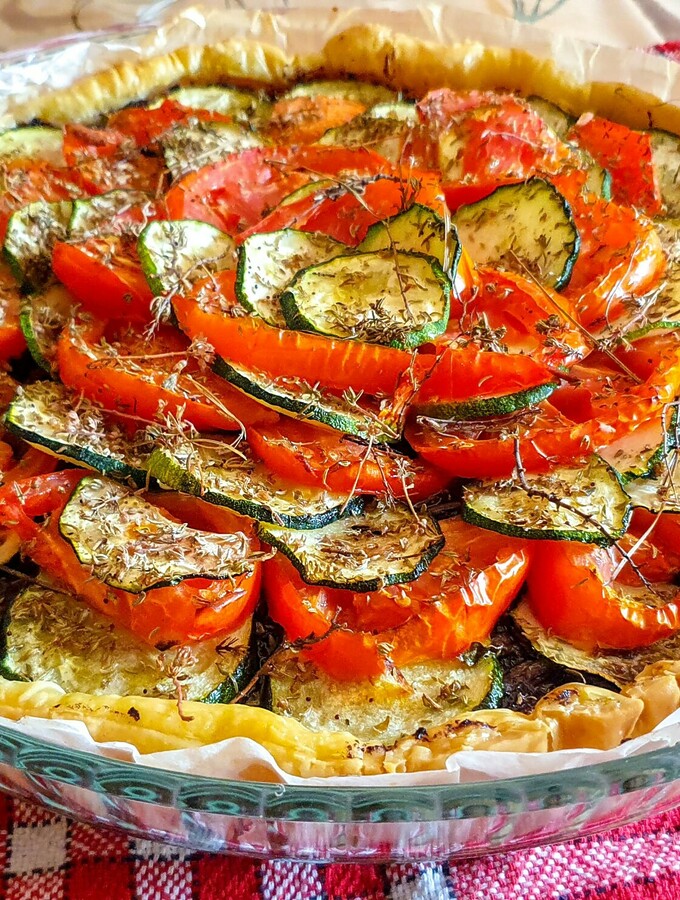 Tarte bayadère aux légumes d’été