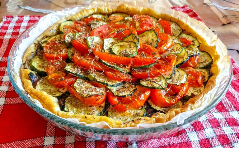 Tarte bayadère aux légumes d’été