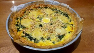 Tarte feuilletée chèvre épinards