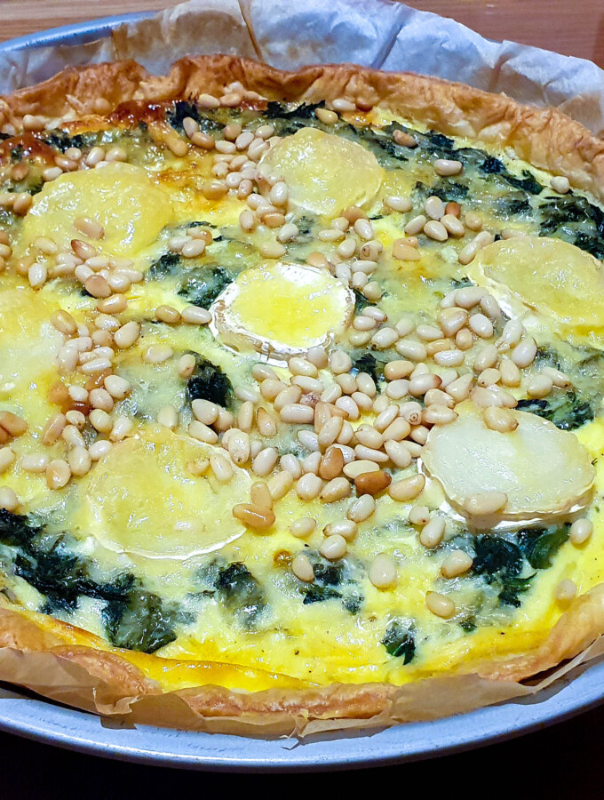 Tarte feuilletée chèvre épinards