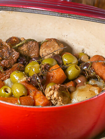 Sauté de veau aux olives