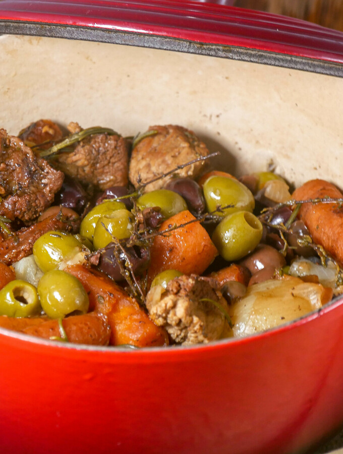 Sauté de veau aux olives