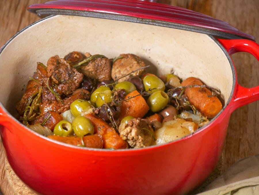 Sauté de veau aux olives