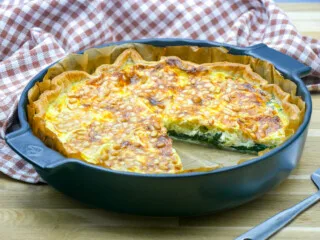Tarte feuilletée chèvre épinards