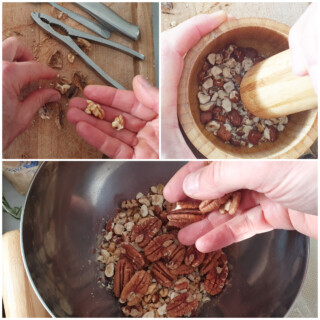 Tarte noix amandes chocolat - Instruction 1