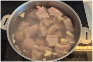 Poitrine de porc au caramel - Instruction 1