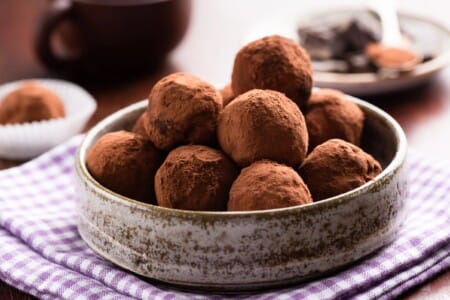 Truffes au chocolat et au cognac