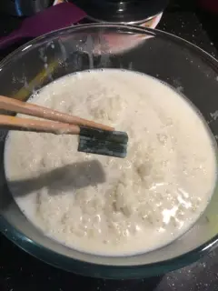 Riz au lait parfumé au pandan et à la fleur d’oranger