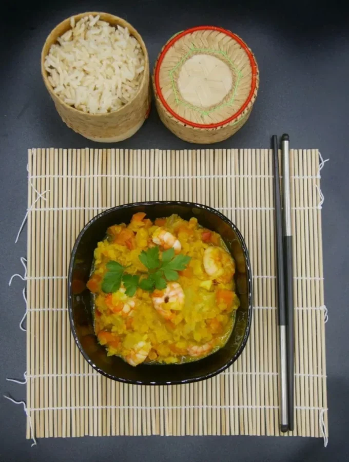 Lentilles corail "coco-crevettes"