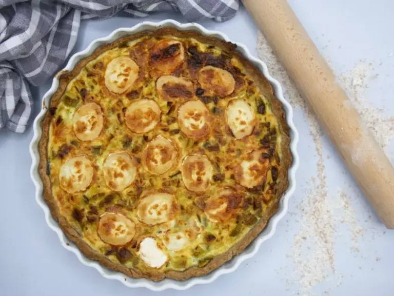Tarte chèvre-poireaux