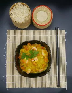 Lentilles corail “coco-crevettes”