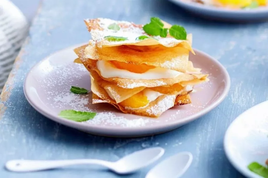 Mille-feuilles d’orange à la verveine